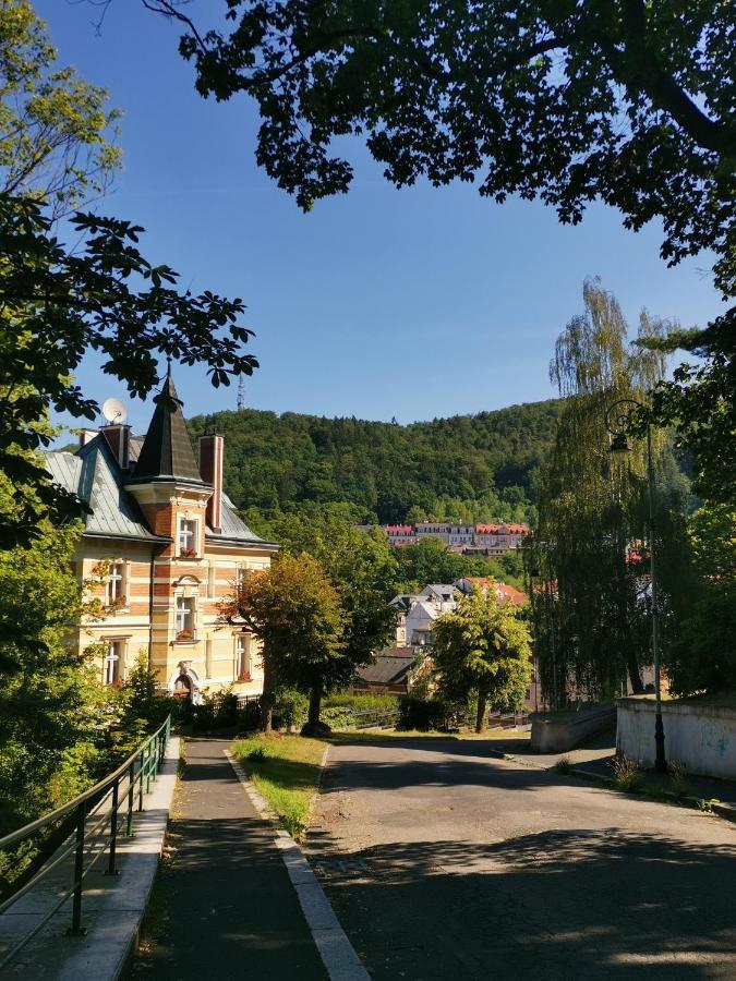 Ubytovani Ester - Utulny Byt V Lazenskem Centru Karlovych Varu Se Zahradkou Lägenhet Karlsbad Exteriör bild